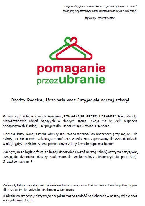 Read more about the article Pomaganie przez ubranie.