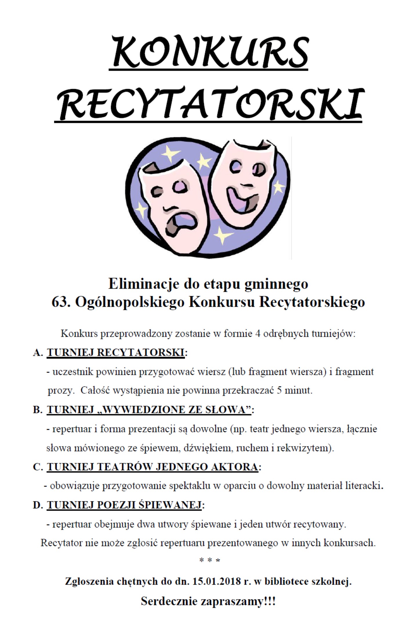Read more about the article Konkurs Recytatorski