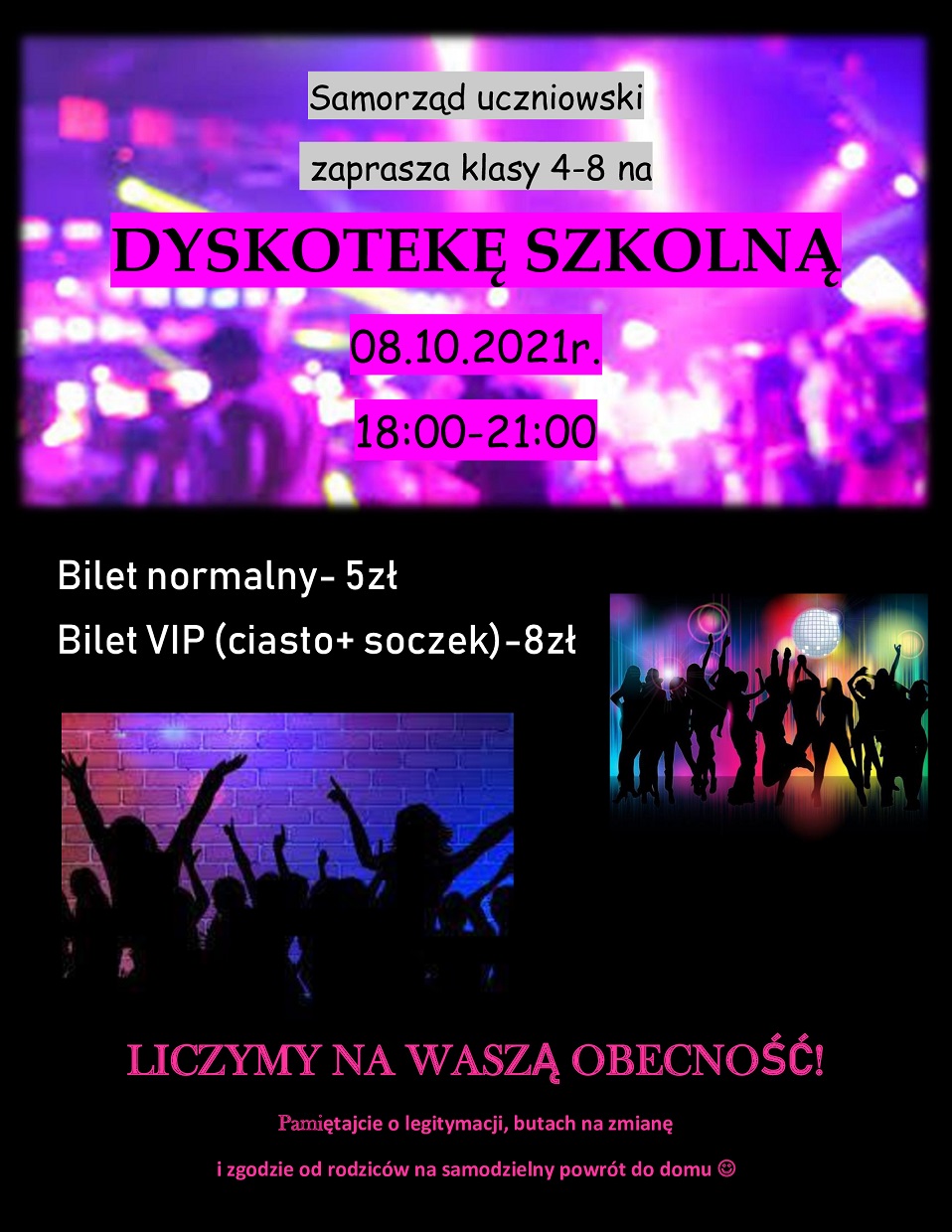 You are currently viewing PIERWSZA SZKOLNA DYSKOTEKA DLA KLAS 4-8